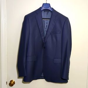 Zegna Saks Fifth Avenue 40R Navy Blue Men's Suit